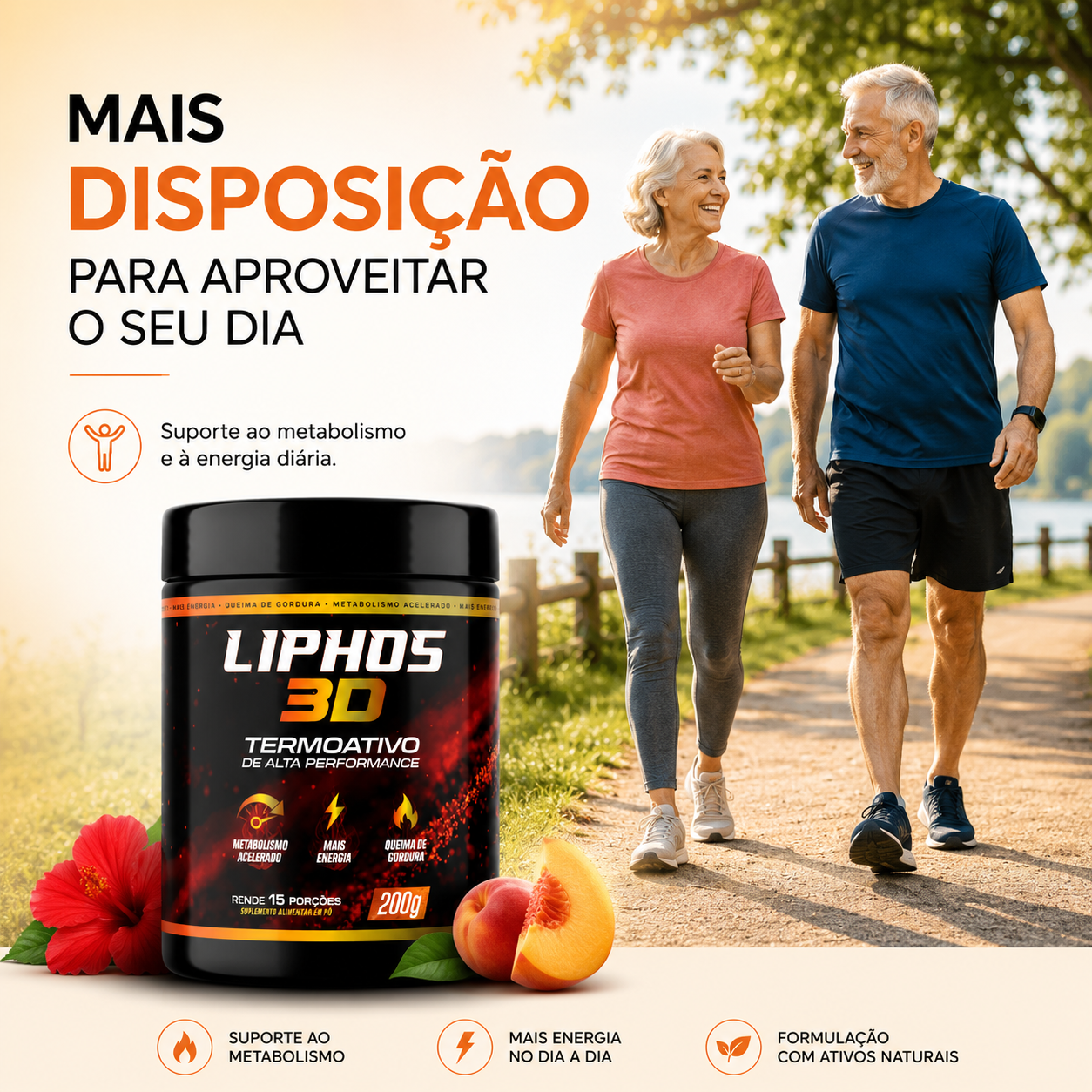 Suplemento Emagrecedor e Acelerador de Metabolismo - Liphos 3D