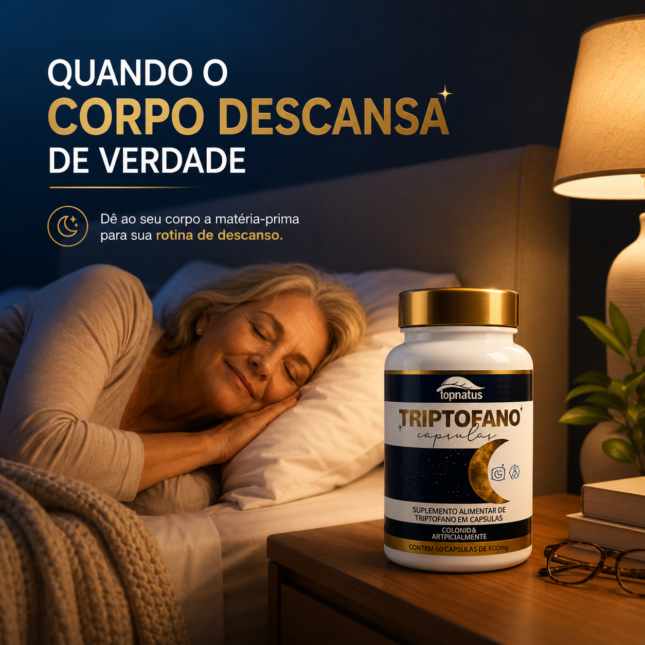 Suplemento Natural para Sono Profundo - Triptofano 2 Unidades