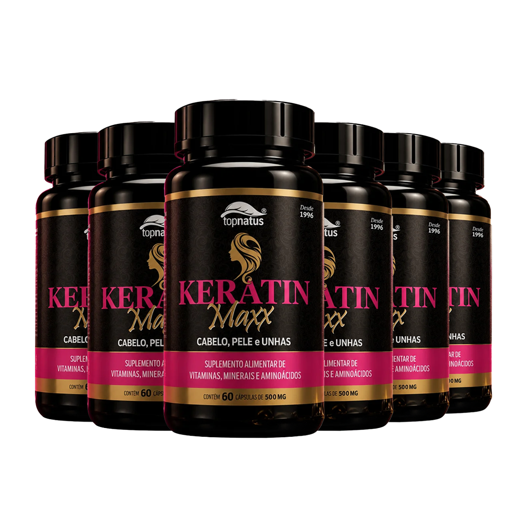 Suplemento de Queratina para Cabelo, Pele e Unhas - Keratin Maxx