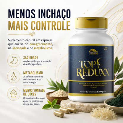 Suplemento para Saciedade e Controle do Apetite - Top Reduxx