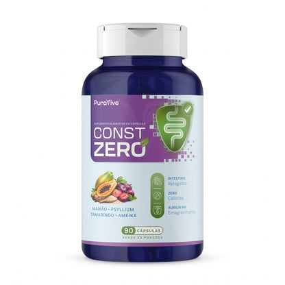 ConstZero Suplemento Natural para Constipação em Cápsulas - Pura Vive