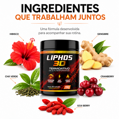 Suplemento Emagrecedor e Acelerador de Metabolismo - Liphos 3D