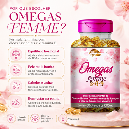 Suplemento de Ômega para Mulheres - Omegas Femme