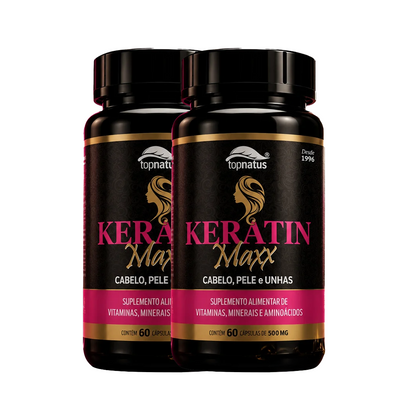 Suplemento de Queratina para Cabelo, Pele e Unhas - Keratin Maxx