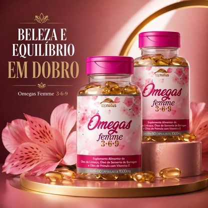 Suplemento de Ômega para Mulheres - Omegas Femme