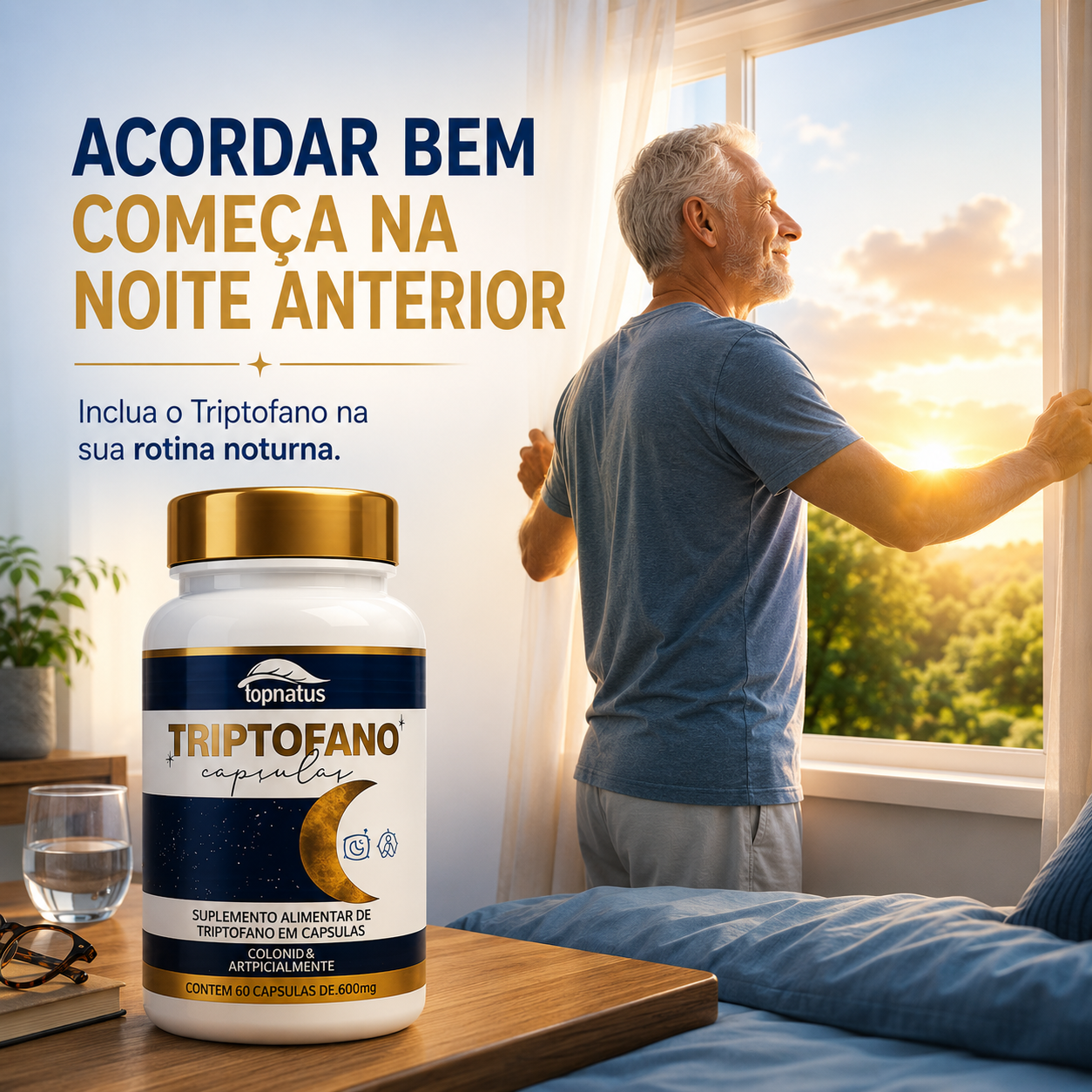 Suplemento Natural para Sono Profundo - Triptofano 2 Unidades