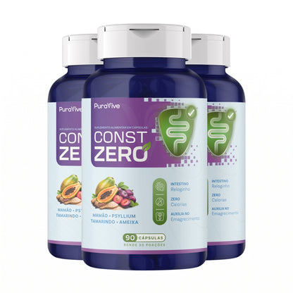 Const Zero Suplemento Natural para Constipação em Cápsulas - Pura Vive