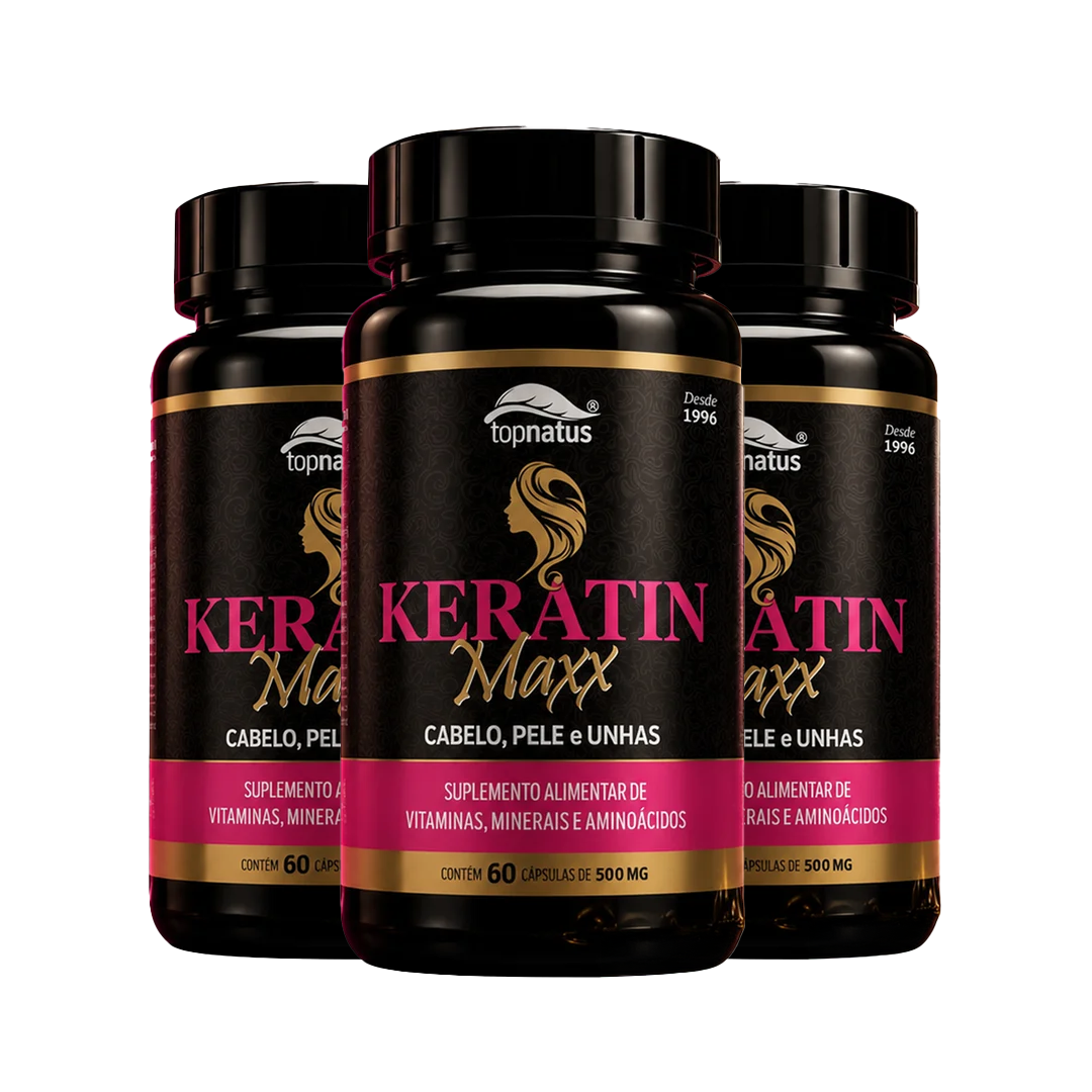 Suplemento de Queratina para Cabelo, Pele e Unhas - Keratin Maxx
