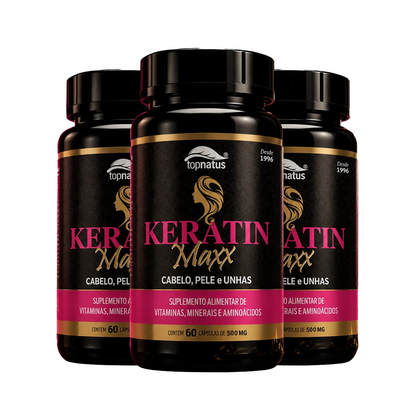 Suplemento de Queratina para Cabelo, Pele e Unhas - Keratin Maxx