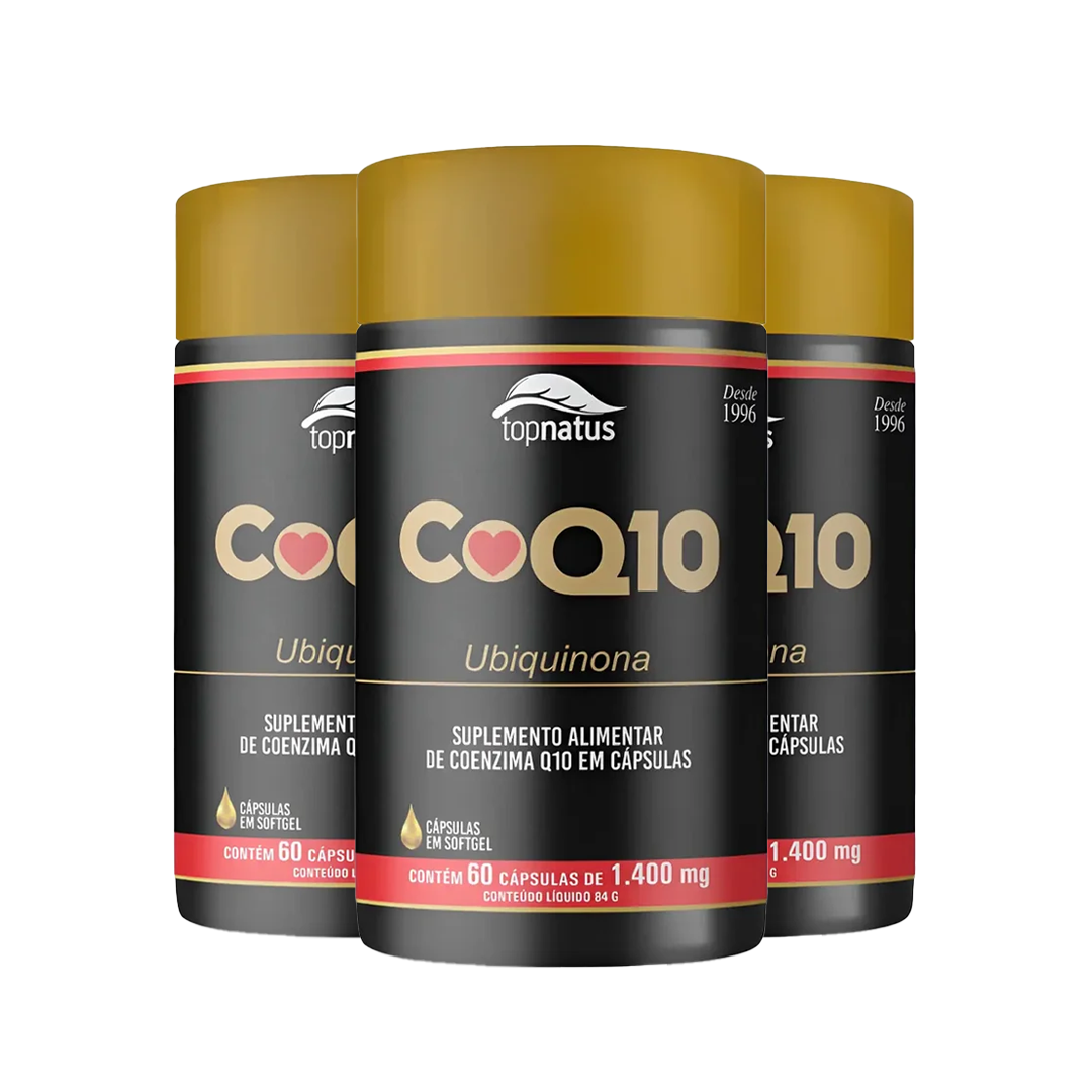 Suplemento de Coenzima Q10 para Saúde do Coração - CoQ10 Ubiquinona