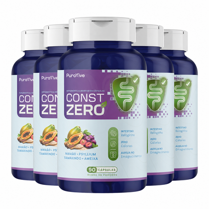 Const Zero Suplemento Natural para Constipação em Cápsulas - Pura Vive