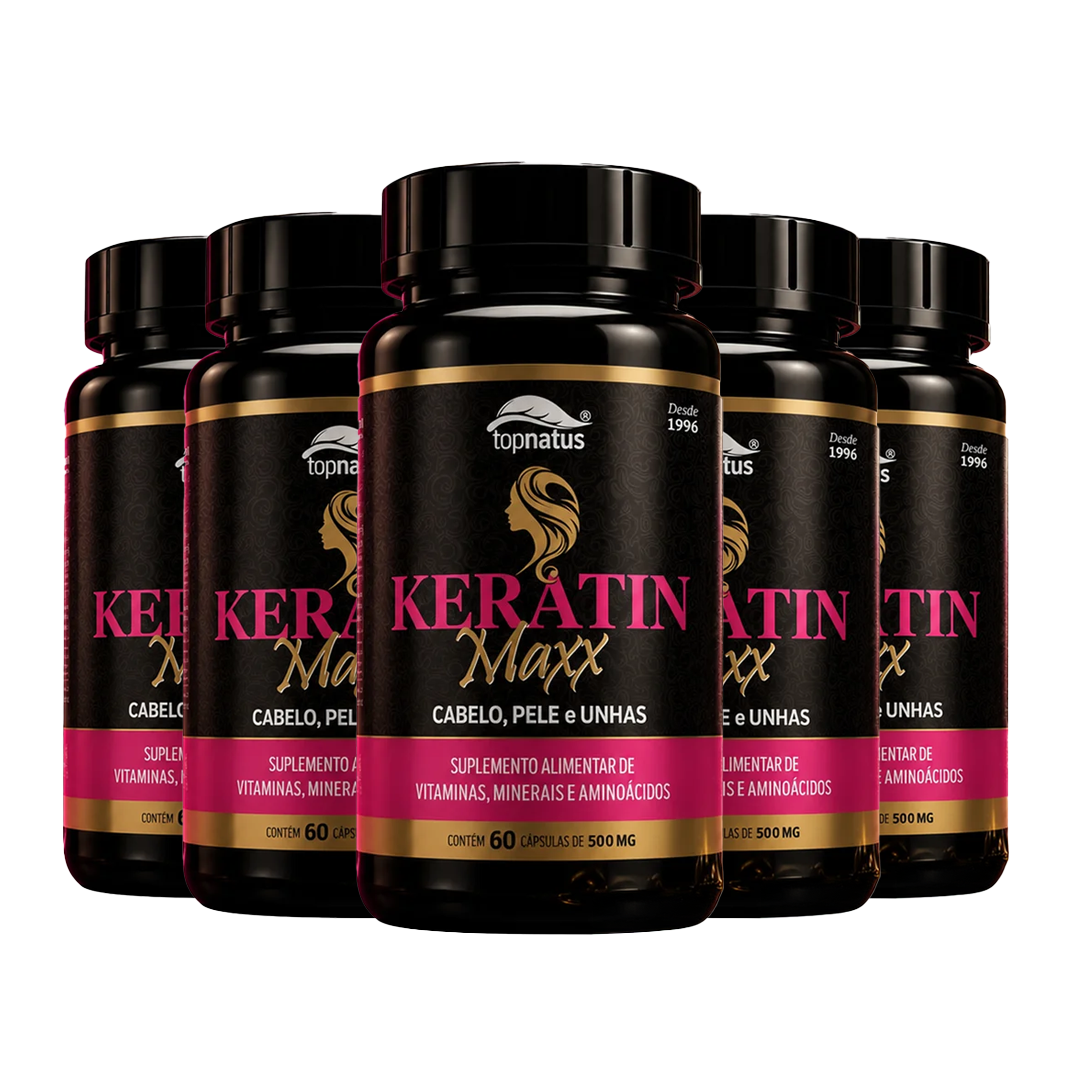 Suplemento de Queratina para Cabelo, Pele e Unhas - Keratin Maxx