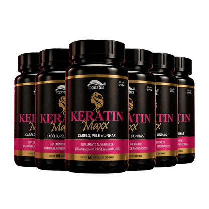 Suplemento de Queratina para Cabelo, Pele e Unhas - Keratin Maxx